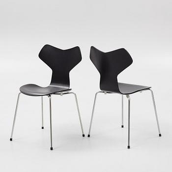 Arne Jacobsen, six "Grand Prix" chairs, Fritz Hansen, Denmark, 2014-2016.