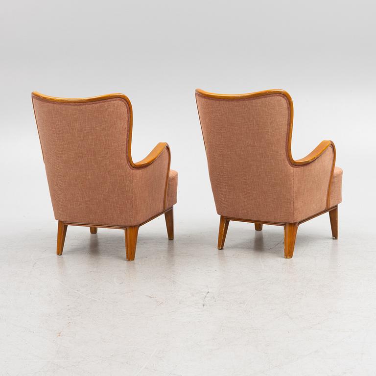 Armchairs, a pair, "Swedish Modern", first half of the 20th century.