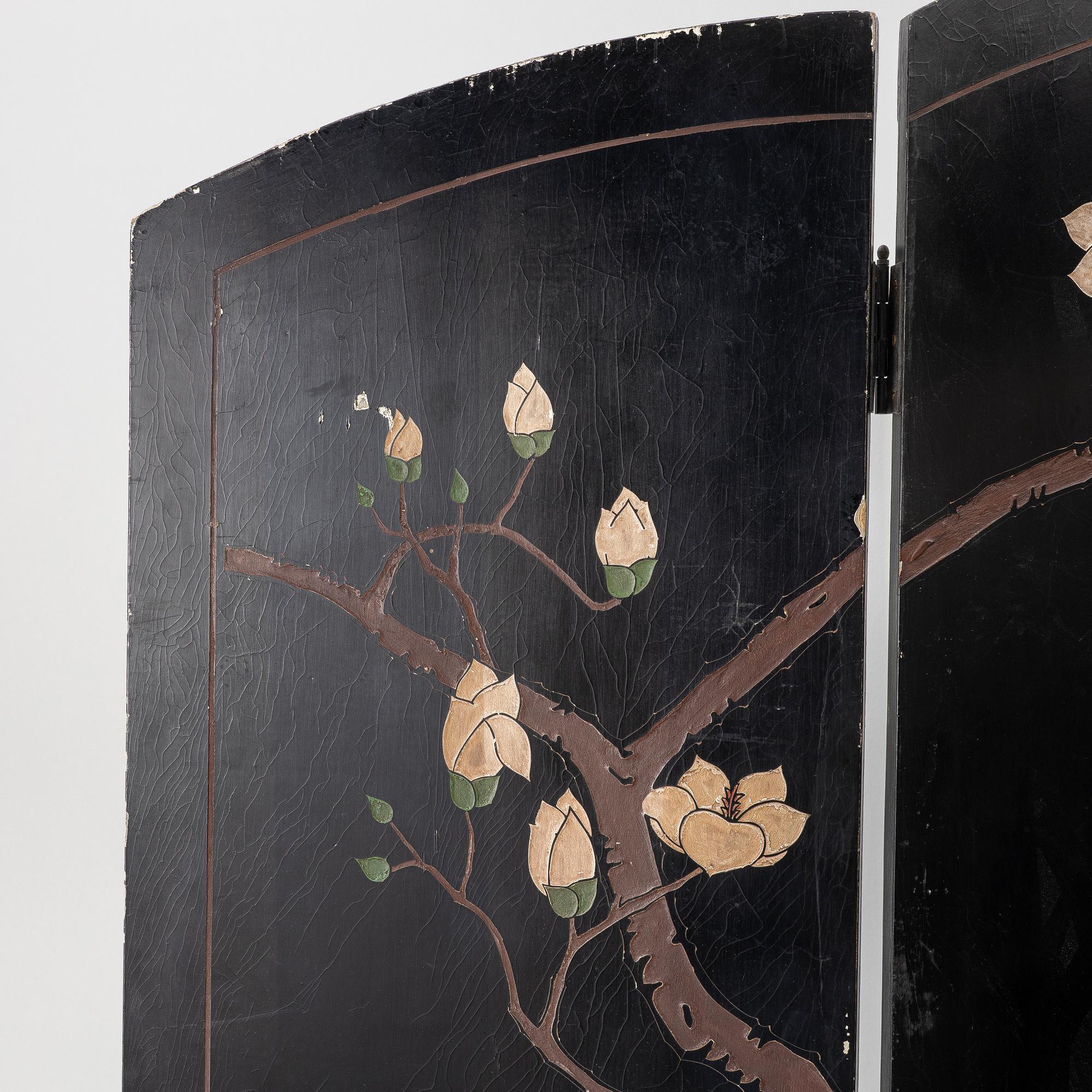 A four-panel folding screen, second half of the 20th Century.