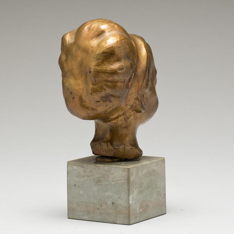 HELGE HÖGBOM, skulptur, brons. Signerad.
