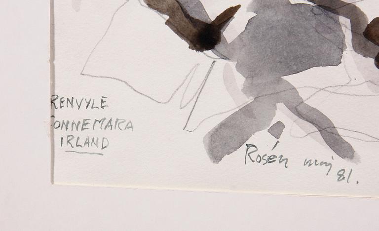 ROSEN, SVEN. Akvarell, sign o dat Irland -81.