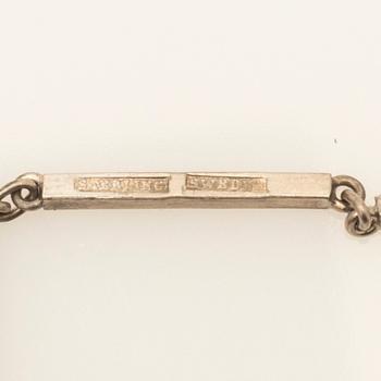 Ateljé Stigbert, Necklace with rock crystal and bracelet, sterling silver, 1949.