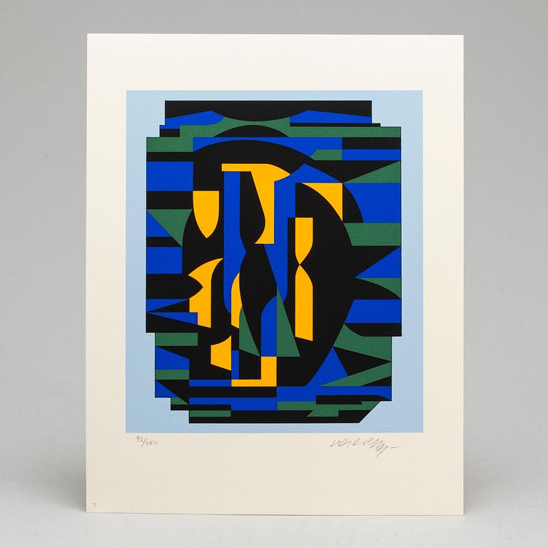 VICTOR VASARELY, seven lithographs, 1989, signed and numbered 92/200.