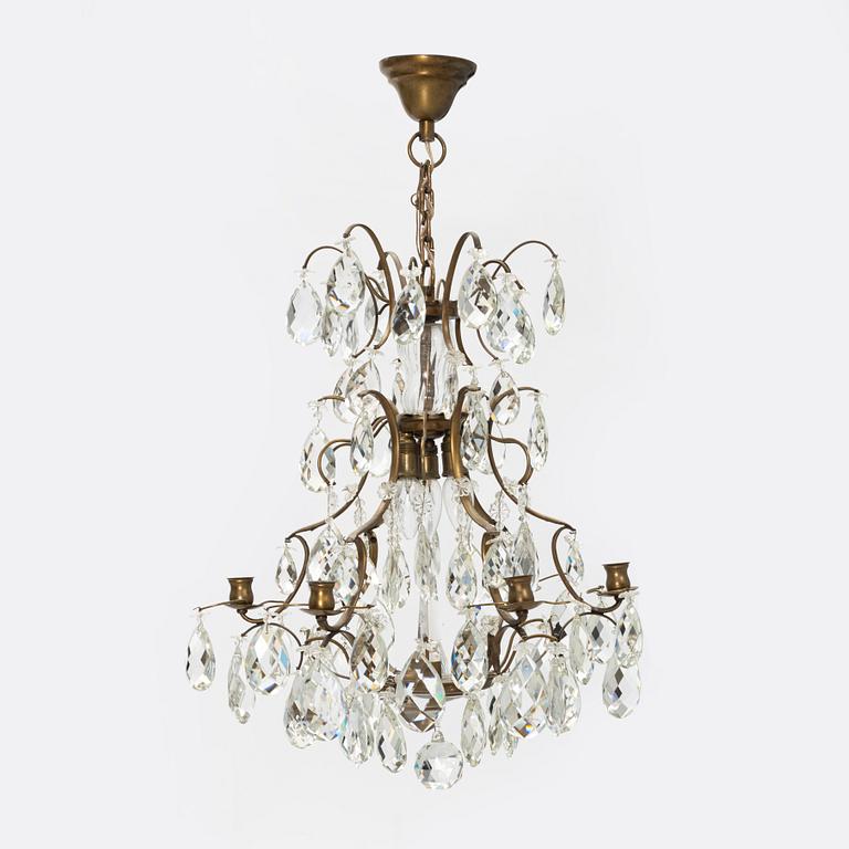 A Rococo style chandelier, first half of the 20th Century.