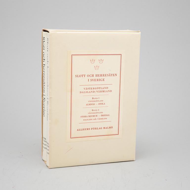 Books, 18 volumes, 'Svenska slott och herresäten', Allhems Förlag, Malmö, 1966-71.