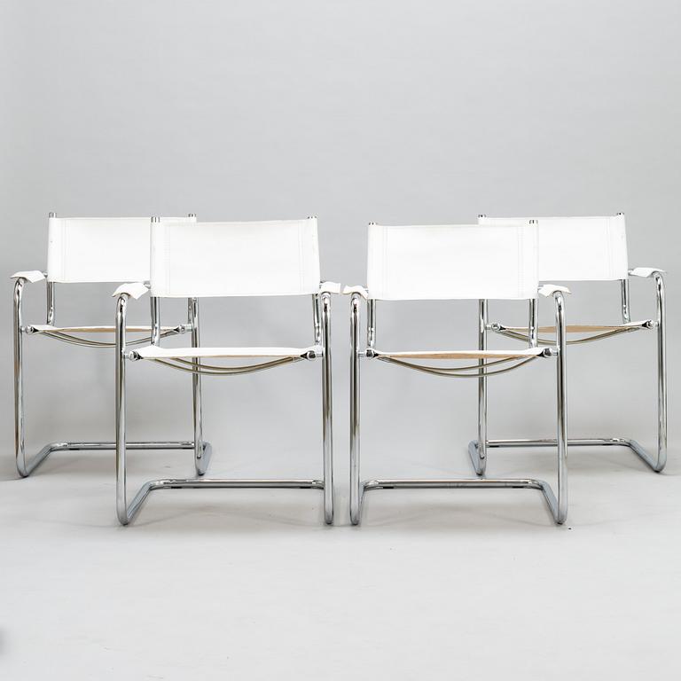 Four Italian armchairs from second half of the 20th century.