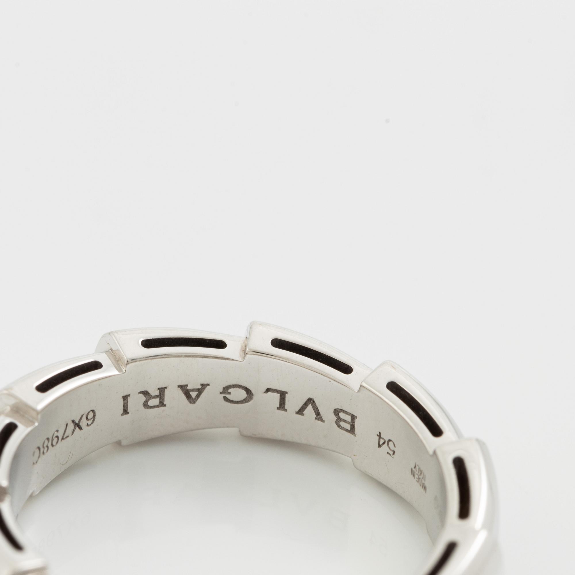 Bulgari, ring, "Serpenti viper band ring" 18K white gold.