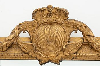 Mirror wall sconces a pair, Gustavian style, circa 1900.