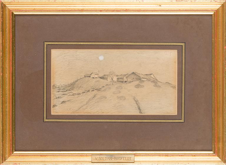 Venny Soldan-Brofeldt, a pencil drawing, unsigned.