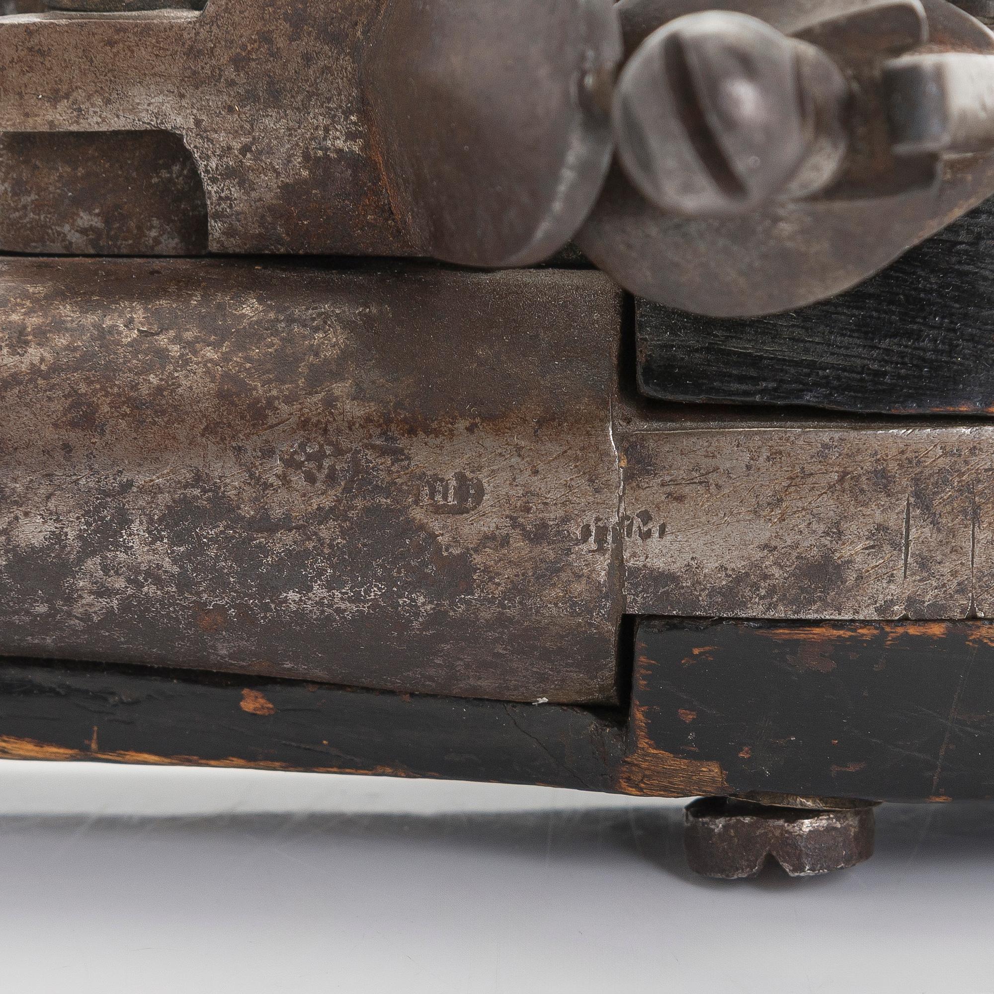 A Russian flintlock pistol, model 1809.
