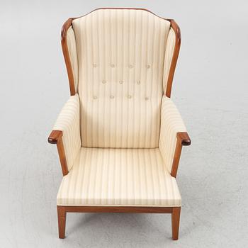 Carl Malmsten, armchair, "The Housefather", OH Sjögren 1988.