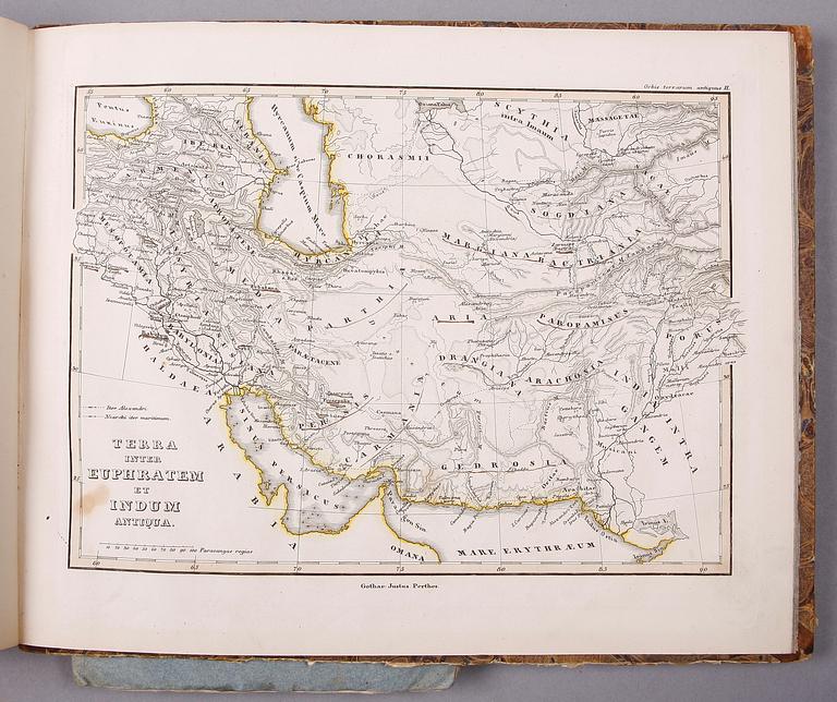 BÖCKER, 6 st, bla "Orbis Terrarum Antiquus", Gotha 1842.