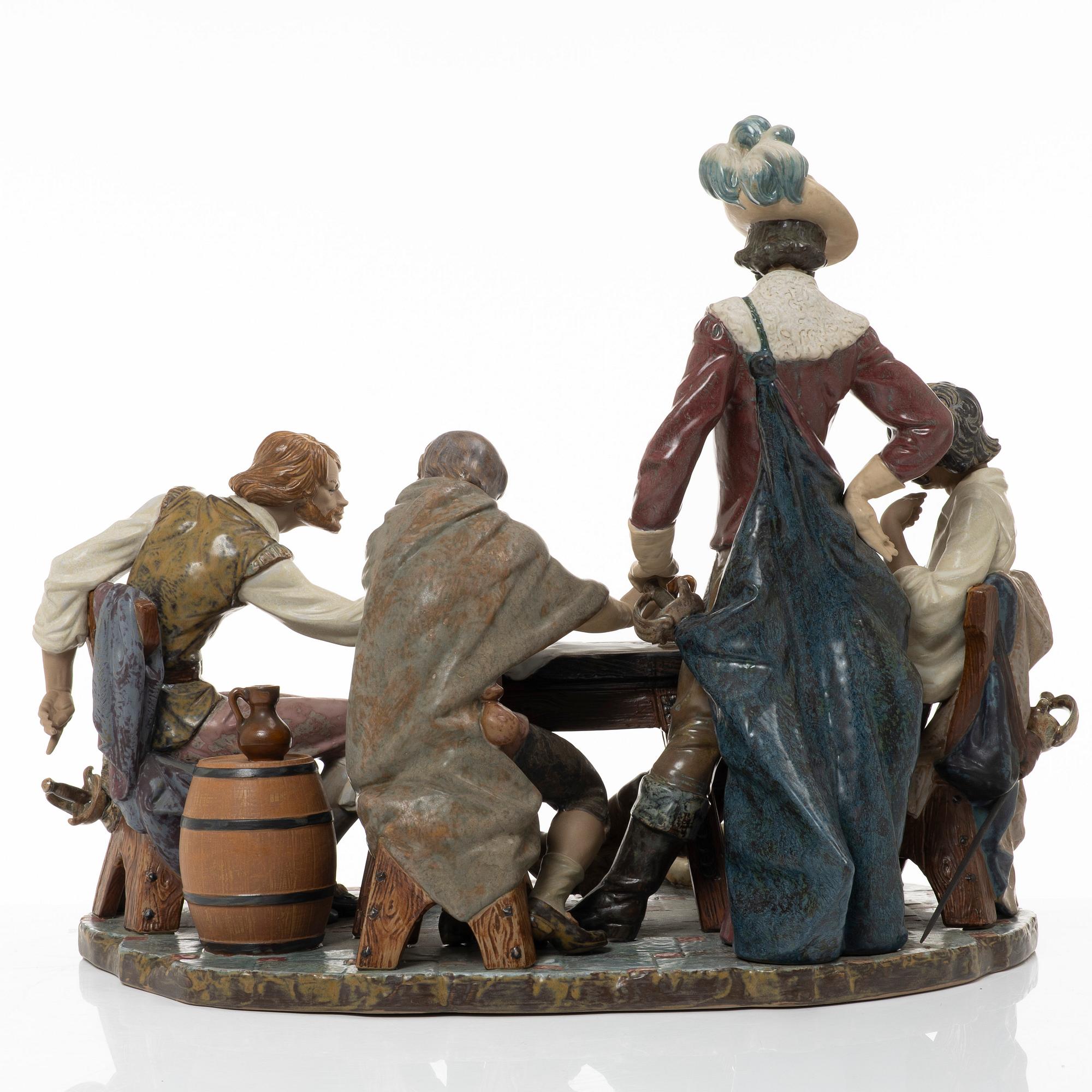 Juan Huerta, figurin, "Playing Cards", Lladró, Spanien.