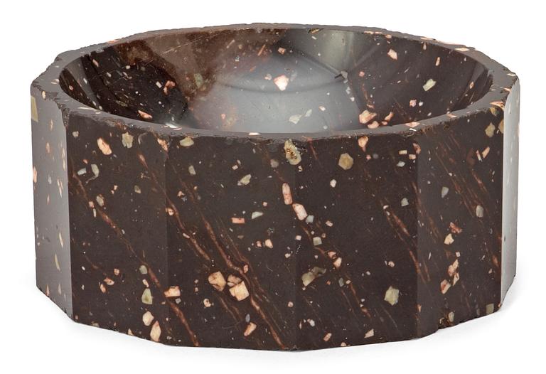 A Swedish Empire 19th century porphyry salt.