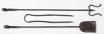 Three stove pieces, 20th century.