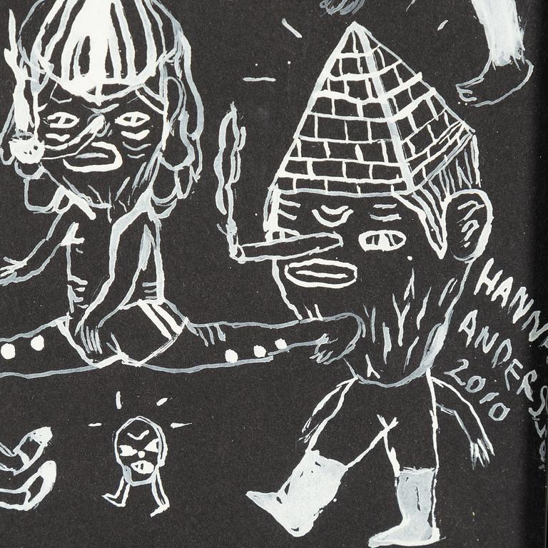 Hanna Andersson, gouache på papper, signerad och daterad 2010.