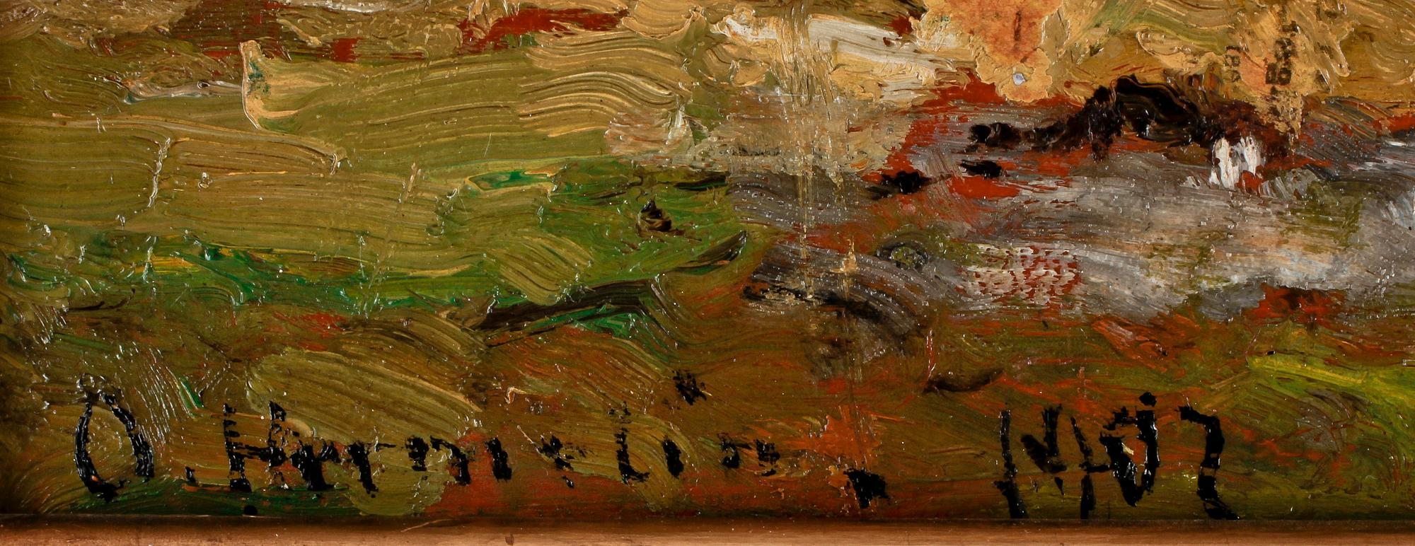 OLOF HERMELIN, Olja på pannå, sign o dat 1902.