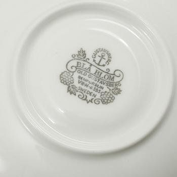 KAFFESERVIS, 40 delar, porslin, "Blå Blom", Gustavsberg, 1900-talets andra hälft.