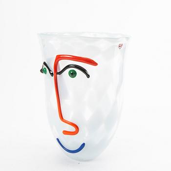 Anne Nilsson, a signed numbered and dated glass vase Orrefors gallery 1990 5-40.