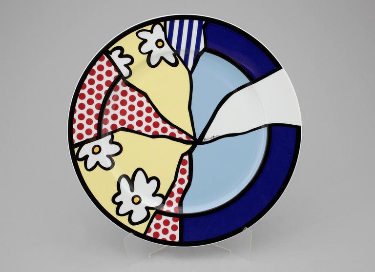 TALLRIK, porslin, Roy Lichtenstein, Rosenthal, uppl 3000, 1990-ral.