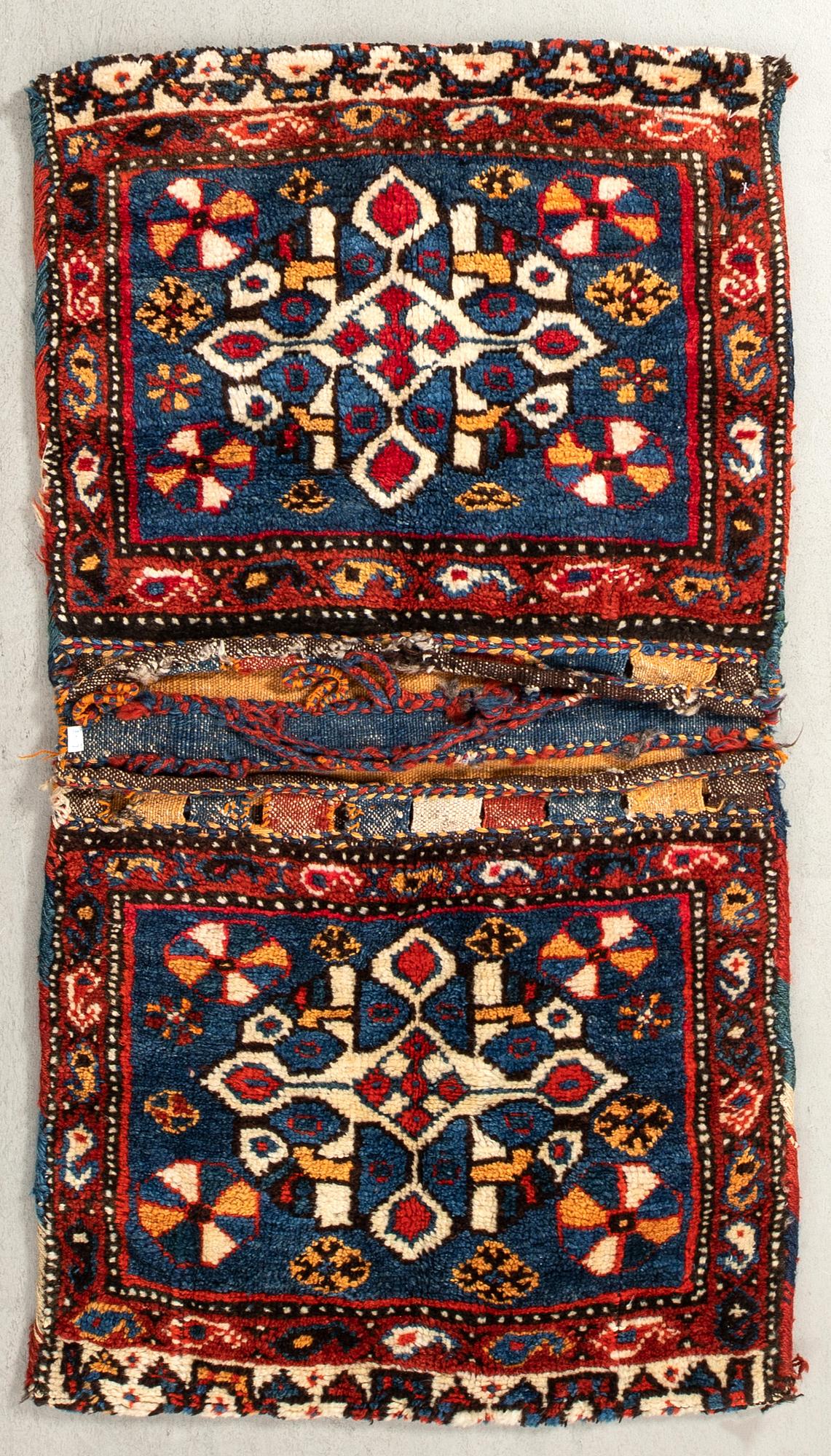 Saddle bag Kashgai Khorjin antique approx. 110x60 cm.