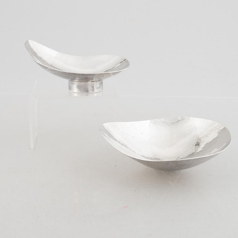 Two small bowls, silver, Stamped BL Gothenburg 1963.