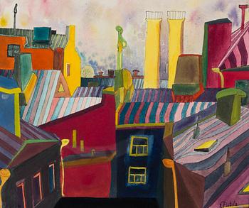 ERKKI PIRTOLA, VIEW OVER THE ROOFS.