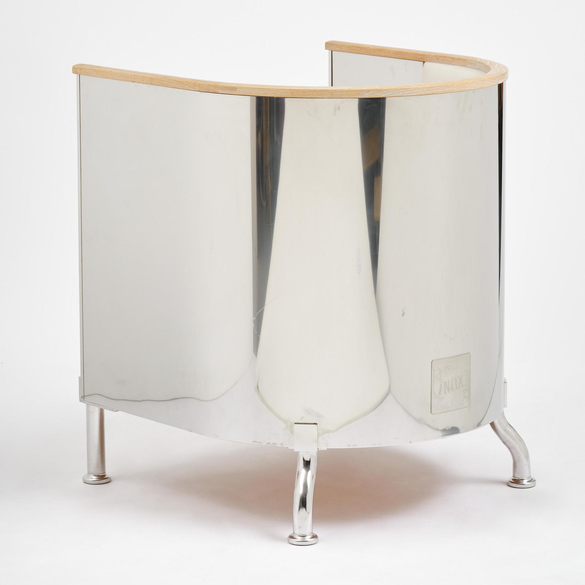 Mats Theselius, an "Inox" armchair, ed. HC 16/19, Källemo, Värnamo, post 2015.