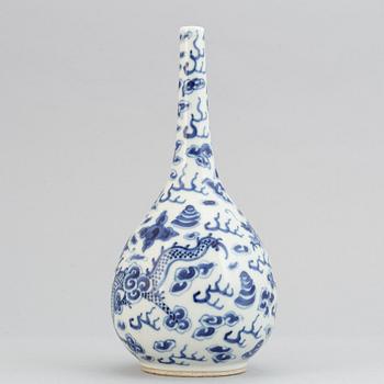 A Chinese blue and white 'Bleu de Hue' vase for the Vietnemese market, marked for the inner palace, mid 19th century.