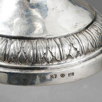 KALK, silver. Empire. Olof H Bergström, Uppsala 1816. 252 g.