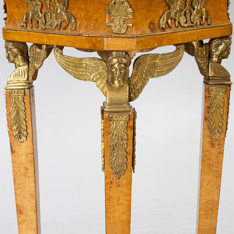 Pedestals, a pair, Empire style, around the year 2000.