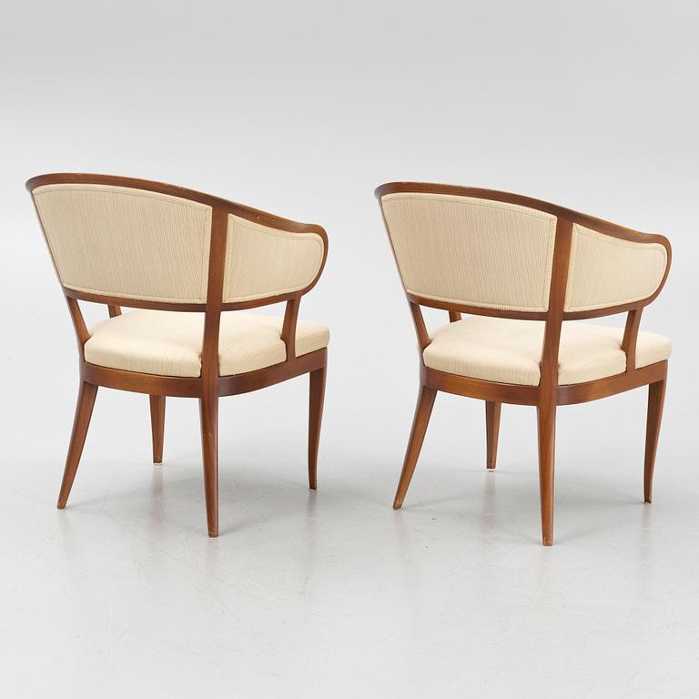 Carl Malmsten, a pair of "Jonas Love" armchairs, second half of the 20th century.