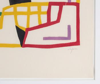 Pierre Olofsson, linocut, signed and numbered 56/90.
