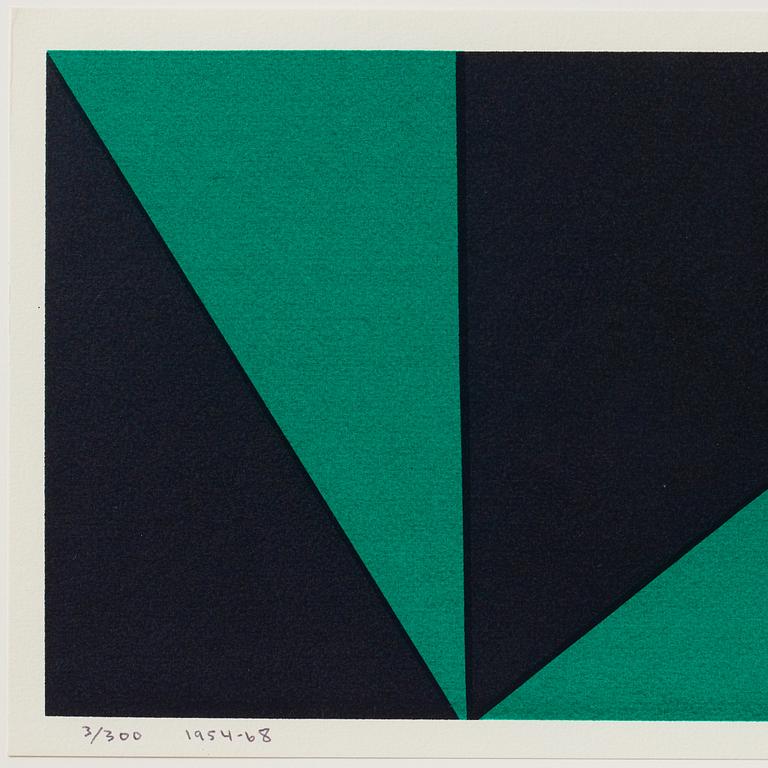 Olle Baertling, silkscreen in colours, 1954-68, signed 3/300.