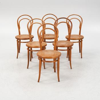 A set of six chairs by Jacob & Josef Kohn, Vienna, Austria, circa 1900.