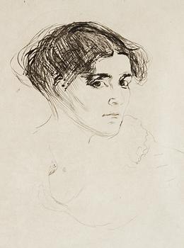 734. Edvard Munch, ”Woman's Head" (Kvinnehode/Frauenkopf).