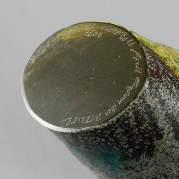 SKULPTURER, 2 st, glas, Kjell Engman, Kosta Boda, signerade.