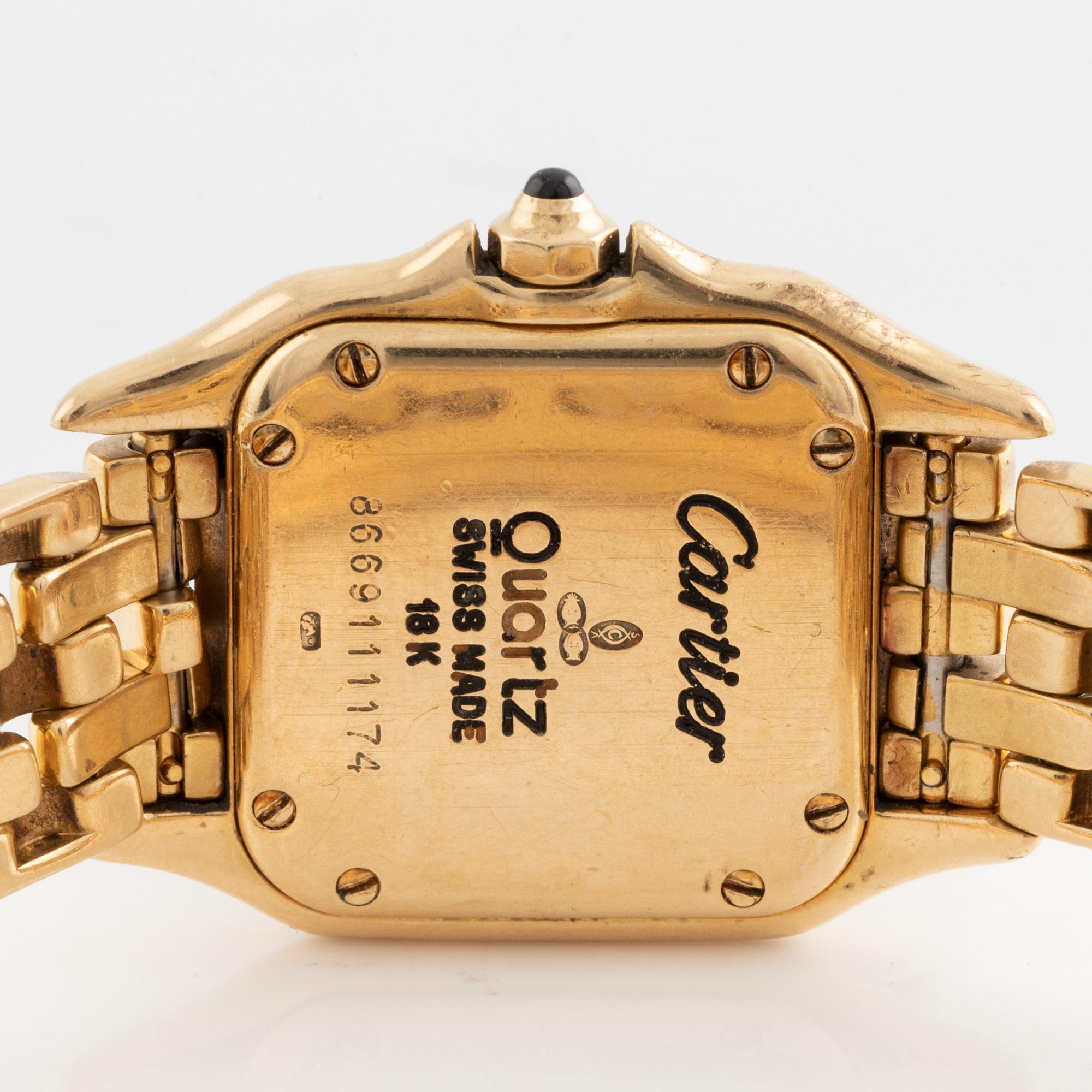 Cartier, Panthère, wristwatch, 21,5 x 21,5 (29,5) mm.