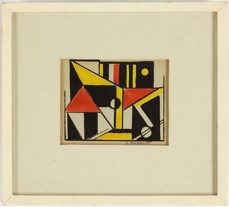 Ebba Hedquist, gouache, 2, signed.