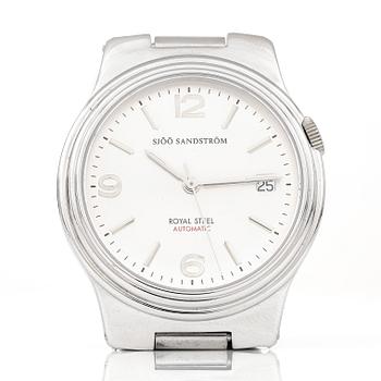 ARMBANDSUR, stål, Sjöö Sandström, Royal Steel, automatic.