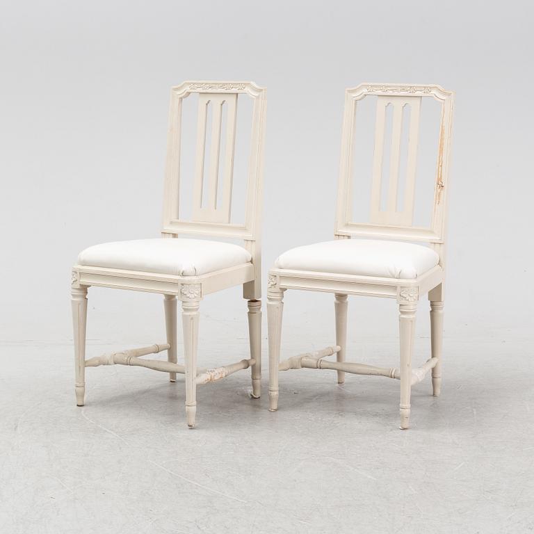 A pair of 'Odenslunda' Gustavian style chairs from Ikea, 1990's.