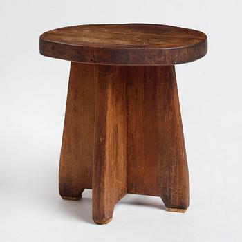 David Rosén, a "Berga" stained pine stool, Nordiska Kompaniet, Sweden 1940's.