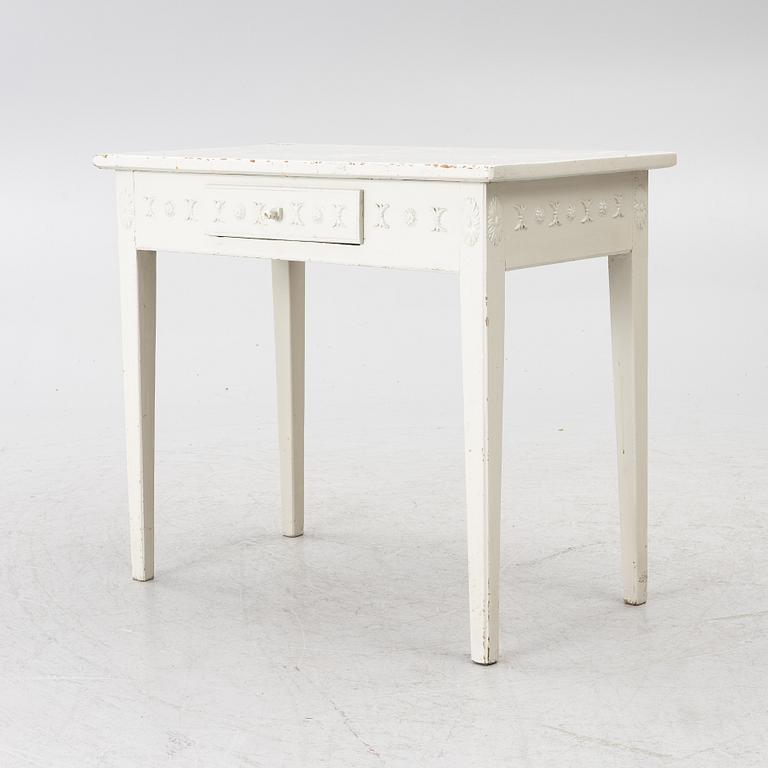 Desk with a drawer in the frieze, Late Gustavian style, 19th century.