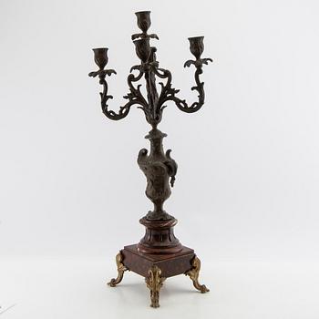 Candelabrum Louis XV style, circa 1900.