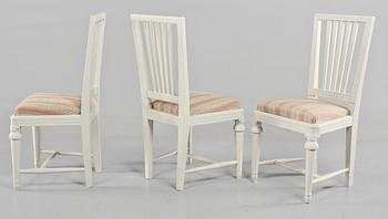 STOLAR, 3 st, gustaviansk stil, 1800/1900-tal.
