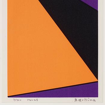 Olle Baertling, färgserigrafi, 1962-68, signerad 3/300.