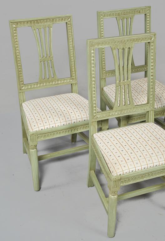 STOLAR, 5 st, snarlika, gustavianskt stil, Lindome, 1900-talets första del.