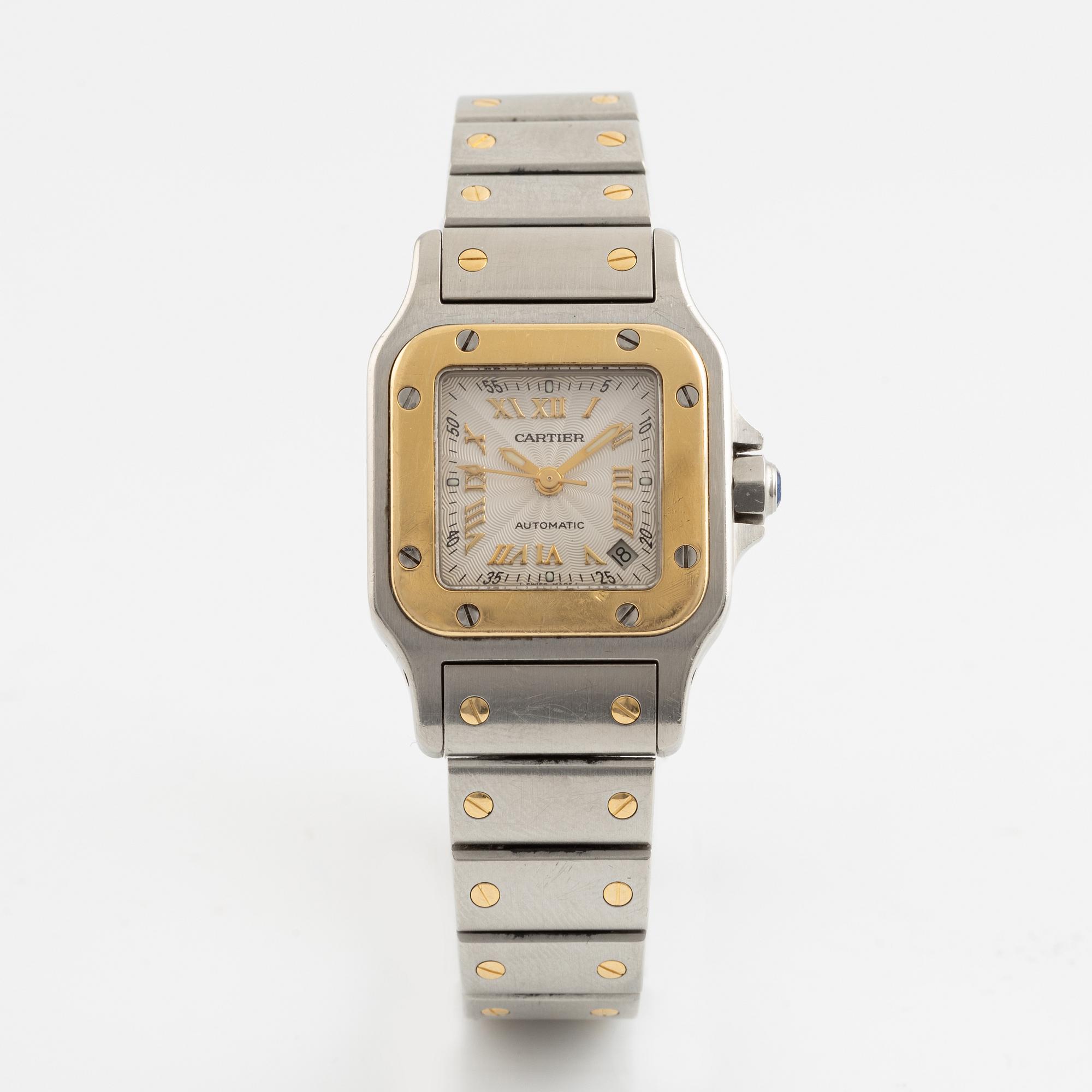 Cartier, Santos, wristwatch, 24 x 24 (35) mm.