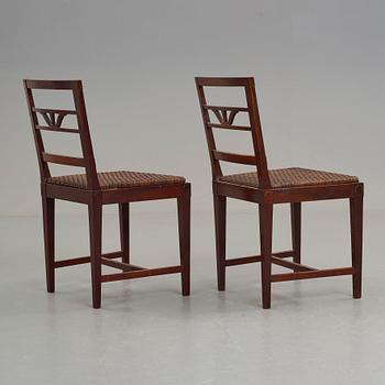 Carl Malmsten, stolar, ett par, Swedish Grace, Stockholm 1920-tal.