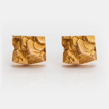 Björn Weckström, Manschettknappar "Klippiga bergen", 14K guld. Lapponia 1969.